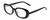 Profile View of Kendall+Kylie KK5153CE VANESSA Designer Reading Eye Glasses with Custom Cut Powered Lenses in Gloss Black Ladies Oval Full Rim Acetate 54 mm