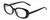 Profile View of Kendall+Kylie KK5153CE VANESSA Designer Single Vision Prescription Rx Eyeglasses in Gloss Black Ladies Oval Full Rim Acetate 54 mm