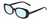 Profile View of Kendall+Kylie KK5153CE VANESSA Designer Blue Light Blocking Eyeglasses in Gloss Black Ladies Oval Full Rim Acetate 54 mm