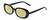 Profile View of Kendall+Kylie KK5153CE VANESSA Designer Polarized Reading Sunglasses with Custom Cut Powered Sun Flower Yellow Lenses in Gloss Black Ladies Oval Full Rim Acetate 54 mm