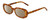 Profile View of Kendall+Kylie KK5153CE VANESSA Designer Polarized Sunglasses with Custom Cut Amber Brown Lenses in Milky Demi Tortoise Havana Crystal Ladies Oval Full Rim Acetate 54 mm