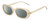 Profile View of Kendall+Kylie KK5153CE VANESSA Designer Polarized Sunglasses with Custom Cut Smoke Grey Lenses in Milky Beige Crystal Ladies Oval Full Rim Acetate 54 mm
