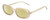 Profile View of Kendall+Kylie KK5153CE VANESSA Designer Polarized Reading Sunglasses with Custom Cut Powered Sun Flower Yellow Lenses in Milky Beige Crystal Ladies Oval Full Rim Acetate 54 mm