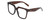 Profile View of Kendall+Kylie KK5160CE COLLEEN Designer Reading Eye Glasses in Amber Tortoise Havana Crystal Ladies Square Full Rim Acetate 54 mm