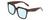 Profile View of Kendall+Kylie KK5160CE COLLEEN Designer Progressive Lens Blue Light Blocking Eyeglasses in Amber Tortoise Havana Crystal Ladies Square Full Rim Acetate 54 mm