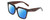 Profile View of Kendall+Kylie KK5160CE COLLEEN Designer Polarized Sunglasses with Custom Cut Blue Mirror Lenses in Amber Tortoise Havana Crystal Ladies Square Full Rim Acetate 54 mm