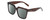 Profile View of Kendall+Kylie KK5160CE COLLEEN Designer Polarized Sunglasses with Custom Cut Smoke Grey Lenses in Amber Tortoise Havana Crystal Ladies Square Full Rim Acetate 54 mm