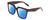 Profile View of Kendall+Kylie KK5160CE COLLEEN Designer Polarized Reading Sunglasses with Custom Cut Powered Blue Mirror Lenses in Amber Tortoise Havana Crystal Ladies Square Full Rim Acetate 54 mm