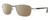 Profile View of REVO CLIVE Designer Polarized Reading Sunglasses with Custom Cut Powered Amber Brown Lenses in Gunmetal Brown Tortoise Havana Blue Mens Oval Full Rim Metal 58 mm