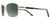 Profile View of REVO CLIVE Mens Designer Sunglasses in Satin Gold Brown/Smokey Green Mirror 58mm