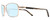 Profile View of REVO CLIVE Designer Blue Light Blocking Eyeglasses in Satin Gold Brown Mens Oval Full Rim Metal 58 mm