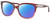 Profile View of COACH HC8132 Designer Polarized Sunglasses with Custom Cut Blue Mirror Lenses in Shimmer Glitter Burgundy Pink Crystal Ladies Cat Eye Full Rim Acetate 57 mm
