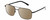 Profile View of BOLLE NAVIS Designer Polarized Sunglasses with Custom Cut Amber Brown Lenses in Matte Gunmetal Black Mens Panthos Full Rim Metal 58 mm