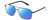 Profile View of BOLLE NAVIS Designer Polarized Sunglasses with Custom Cut Blue Mirror Lenses in Matte Gunmetal Black Mens Panthos Full Rim Metal 58 mm