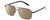 Profile View of BOLLE NAVIS Designer Polarized Reading Sunglasses with Custom Cut Powered Amber Brown Lenses in Matte Gunmetal Black Mens Panthos Full Rim Metal 58 mm