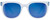 Front View of SPY Optics Bewilder Unisex Sunglasses Blue Clear Crystal/Grey Navy Spectra 54 mm