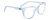 Profile View of SPY Optics Bewilder Designer Reading Eye Glasses with Custom Cut Powered Lenses in Light Blue Clear Crystal Unisex Panthos Full Rim Acetate 54 mm