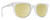 Profile View of SPY Optics Bewilder Designer Polarized Reading Sunglasses with Custom Cut Powered Sun Flower Yellow Lenses in Matte Clear Crystal Unisex Panthos Full Rim Acetate 54 mm