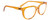 Profile View of SPY Optics Bewilder Designer Reading Eye Glasses with Custom Cut Powered Lenses in Orange Crystal Unisex Panthos Full Rim Acetate 54 mm