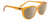Profile View of SPY Optics Bewilder Designer Polarized Sunglasses with Custom Cut Amber Brown Lenses in Orange Crystal Unisex Panthos Full Rim Acetate 54 mm