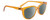 Profile View of SPY Optics Bewilder Designer Polarized Sunglasses with Custom Cut Smoke Grey Lenses in Orange Crystal Unisex Panthos Full Rim Acetate 54 mm