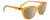 Profile View of SPY Optics Bewilder Designer Polarized Reading Sunglasses with Custom Cut Powered Amber Brown Lenses in Orange Crystal Unisex Panthos Full Rim Acetate 54 mm