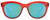 Front View of SPY Optics Boundless Unisex Cat Eye Sunglass Red/Bronze Blue Spectra Mirror 53mm