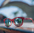 Top View of SPY Optics Boundless Unisex Cat Eye Sunglass Red/Bronze Blue Spectra Mirror 53mm