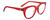 Profile View of SPY Optics Boundless Designer Reading Eye Glasses with Custom Cut Powered Lenses in Cherry Red Crystal Unisex Cat Eye Full Rim Acetate 53 mm