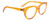 Profile View of SPY Optics Boundless  Designer Reading Eye Glasses with Custom Cut Powered Lenses in Orange Crystal Unisex Cat Eye Full Rim Acetate 53 mm