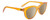 Profile View of SPY Optics Boundless  Designer Polarized Sunglasses with Custom Cut Amber Brown Lenses in Orange Crystal Unisex Cat Eye Full Rim Acetate 53 mm