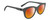 Profile View of SPY Optics Boundless Designer Polarized Sunglasses with Custom Cut Red Mirror Lenses in Matte Gunmetal Grey Unisex Cat Eye Full Rim Acetate 53 mm