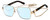Profile View of Marc Jacobs MARC495S Designer Blue Light Blocking Eyeglasses in Gold Copper Tortoise Havana Ladies Hexagonal Full Rim Metal 58 mm