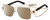 Profile View of Marc Jacobs MARC495S Designer Polarized Sunglasses with Custom Cut Amber Brown Lenses in Gold Copper Tortoise Havana Ladies Hexagonal Full Rim Metal 58 mm