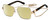 Profile View of Marc Jacobs MARC495S Designer Polarized Reading Sunglasses with Custom Cut Powered Sun Flower Yellow Lenses in Gold Copper Tortoise Havana Ladies Hexagonal Full Rim Metal 58 mm