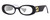 Profile View of Gucci GG0517S Designer Reading Eye Glasses in Black Blue Opal Marble Gold Ladies Oval Full Rim Acetate 52 mm