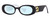 Profile View of Gucci GG0517S Designer Blue Light Blocking Eyeglasses in Black Blue Opal Marble Gold Ladies Oval Full Rim Acetate 52 mm