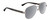 Profile View of Gucci GG0528S Unisex Aviator Sunglasses Ruthenium Silver Black Crystal/Grey 63mm