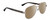 Profile View of Gucci GG0528S Designer Polarized Sunglasses with Custom Cut Amber Brown Lenses in Ruthenium Silver Black Crystal Unisex Pilot Full Rim Metal 63 mm