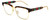 Profile View of Gucci GG0603S Designer Reading Eye Glasses with Custom Cut Powered Lenses in Tortoise Havana Gold Red Green Unisex Square Full Rim Metal 56 mm