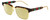 Profile View of Gucci GG0603S Designer Polarized Reading Sunglasses with Custom Cut Powered Sun Flower Yellow Lenses in Tortoise Havana Gold Red Green Unisex Square Full Rim Metal 56 mm