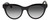 Front View of Gucci GG0763S Women Cat Eye Designer Sunglasses in Black Gold/Grey Gradient 53mm