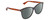 Profile View of Gucci GG0024S Designer Polarized Sunglasses with Custom Cut Smoke Grey Lenses in Gloss Black Brown Havana Unisex Square Full Rim Acetate 58 mm