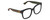 Profile View of Gucci GG0034SN Designer Reading Eye Glasses with Custom Cut Powered Lenses in Gloss Black Green Crystal Ladies Square Full Rim Acetate 54 mm