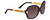 Profile View of Gucci GG0076S Women Oval Designer Sunglasses Gloss Black Gold/Grey Gradient 60mm