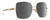 Profile View of Gucci GG0724S Womens Square Full Rim Designer Sunglasses in Gold Black/Grey 61mm