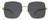 Front View of Gucci GG0724S Womens Square Full Rim Designer Sunglasses in Gold Black/Grey 61mm