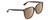 Profile View of Gucci GG0022S Designer Polarized Sunglasses with Custom Cut Amber Brown Lenses in Brown Tortoise Havana Ladies Cat Eye Full Rim Acetate 57 mm