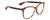 Profile View of Gucci GG0024S Designer Reading Eye Glasses in Brown Tortoise Havana Unisex Square Full Rim Acetate 58 mm