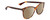 Profile View of Gucci GG0024S Designer Polarized Sunglasses with Custom Cut Amber Brown Lenses in Brown Tortoise Havana Unisex Square Full Rim Acetate 58 mm